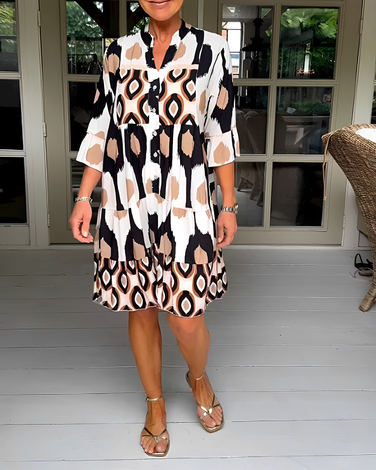 Faiza - Stilvolles Lockere Minikleid