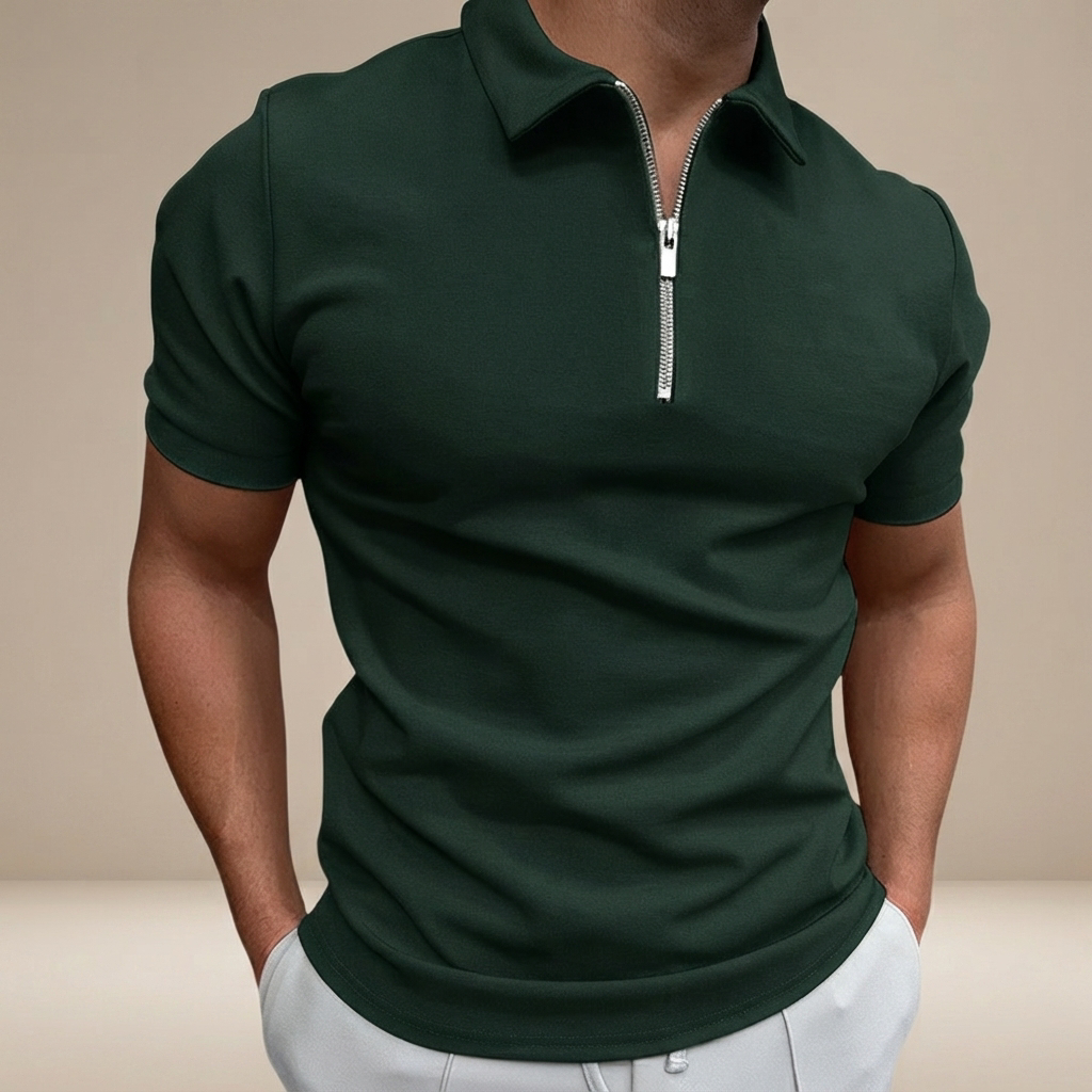 Kesean - Freizeit-Poloshirt mit halbem Reißverschluss