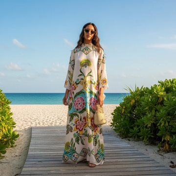 Kymbrea - Elegantes weit geschnittenes Maxi-Kleid