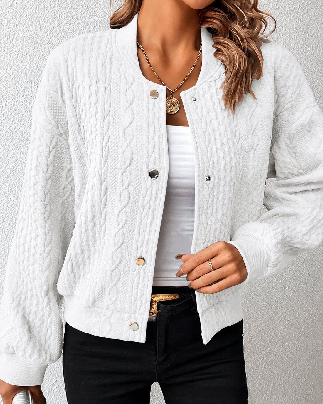 Kymbrea - Bequeme Strickjacke mit Knöpfen