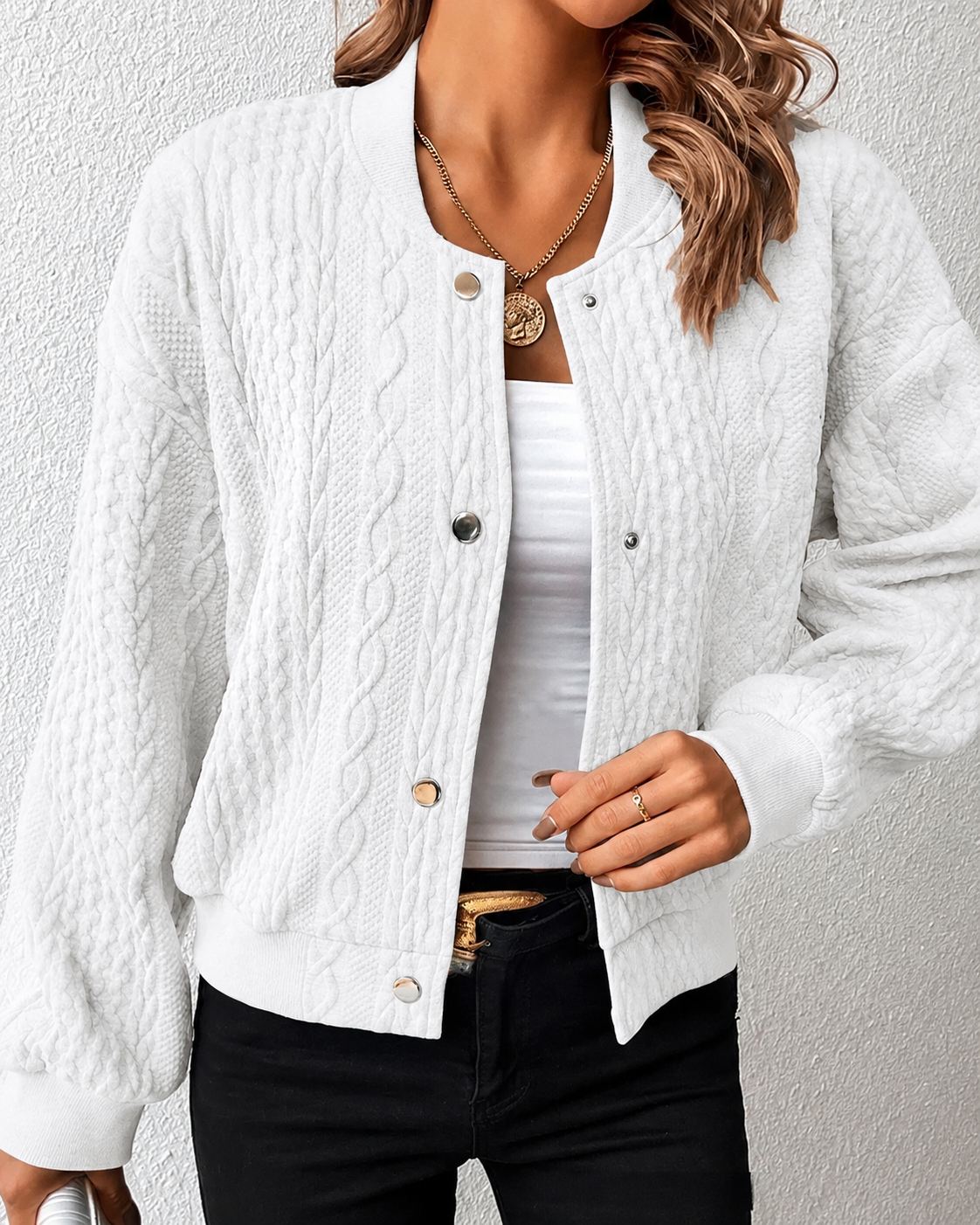 Kymbrea - Bequeme Strickjacke mit Knöpfen