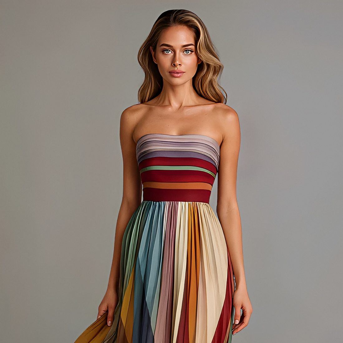 Gracelyn - Edles Tube-Top-Maxikleid