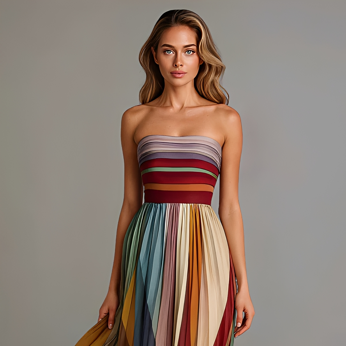 Gracelyn - Edles Tube-Top-Maxikleid