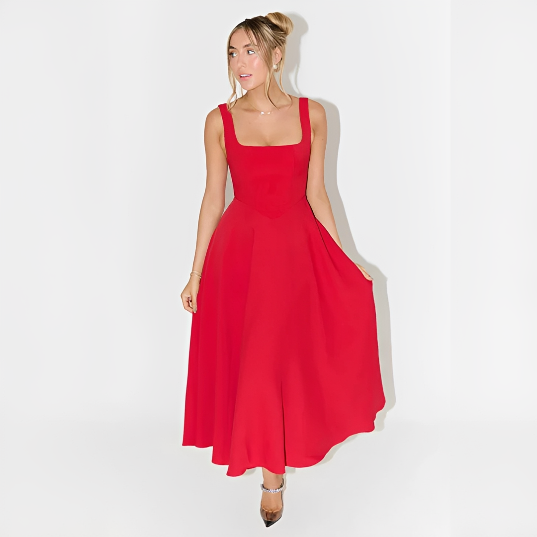 Yarabelle - Elegantes Midikleid mit Trägern