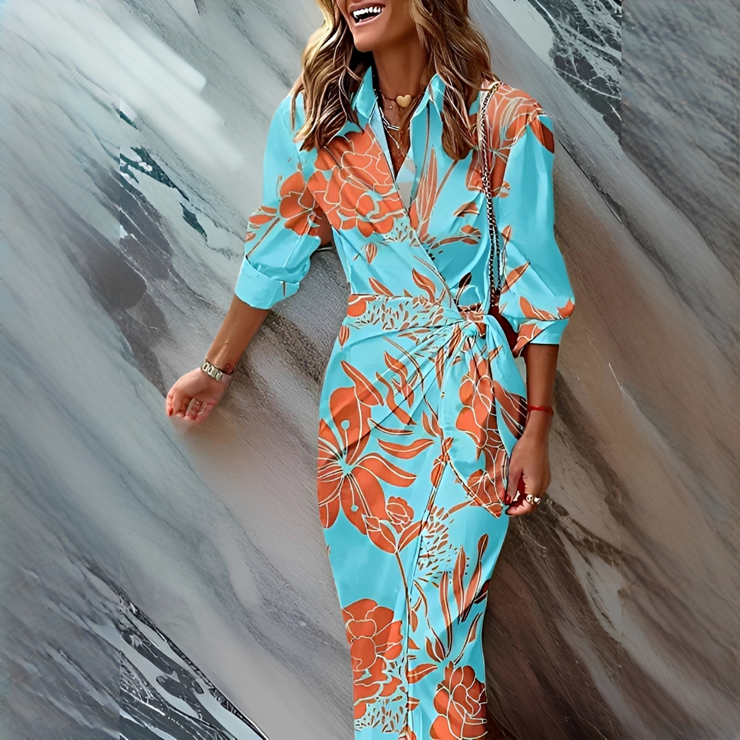 Emily - Elegantes und Schickes Gestreiftes Kleid