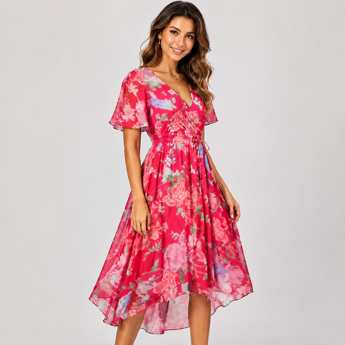 Elsinya - Schickes und fließendes Midi-Kleid