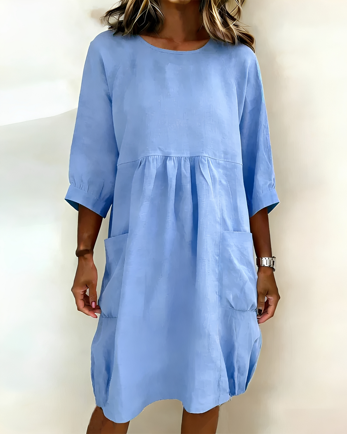 Shadia - Lässiges Lockeres Midikleid