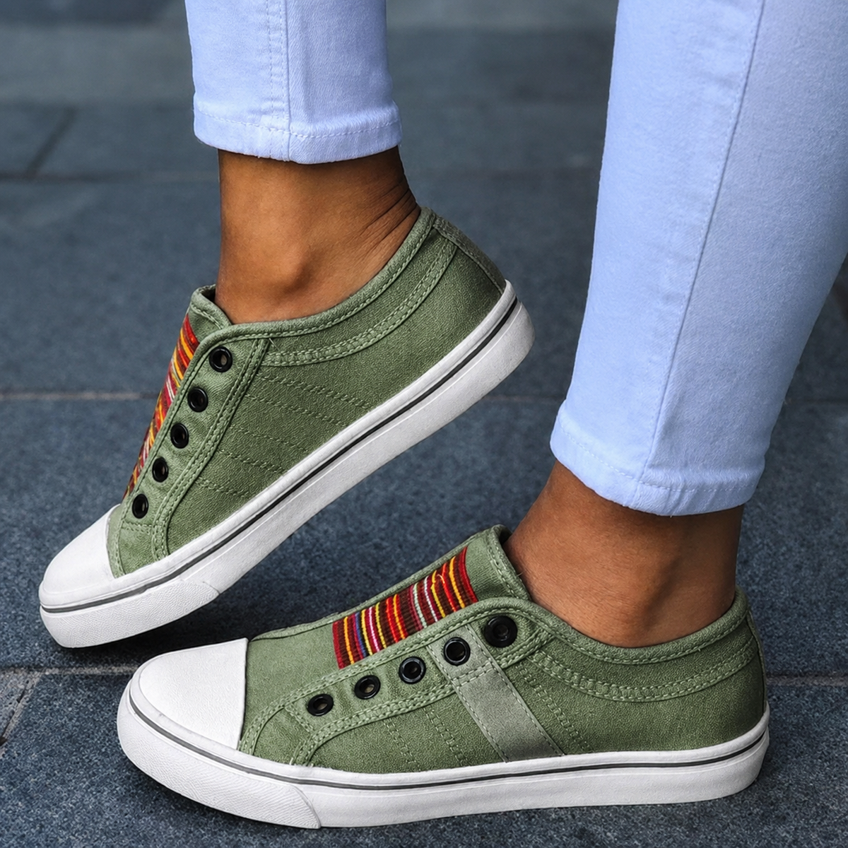 Jorrie - Klassische flexible Schuhe aus Segelstoff