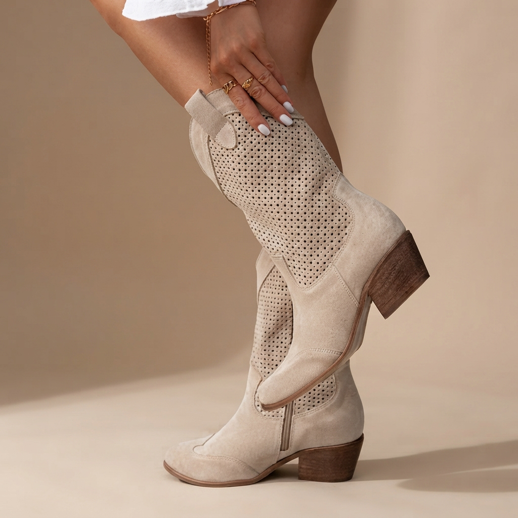 Jamie - Stiefel mit dekorativen Nähten und Absatz