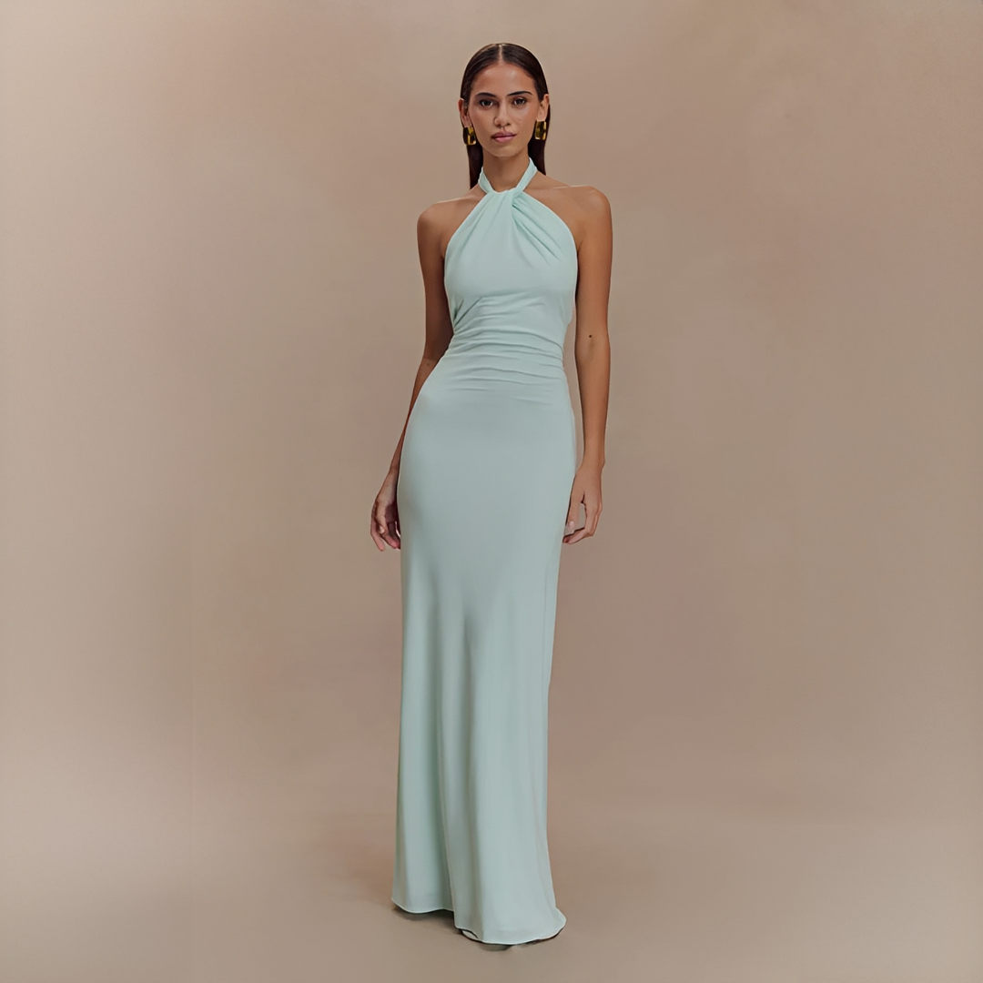 Jianna - Stilvolles Neckholder-Maxikleid