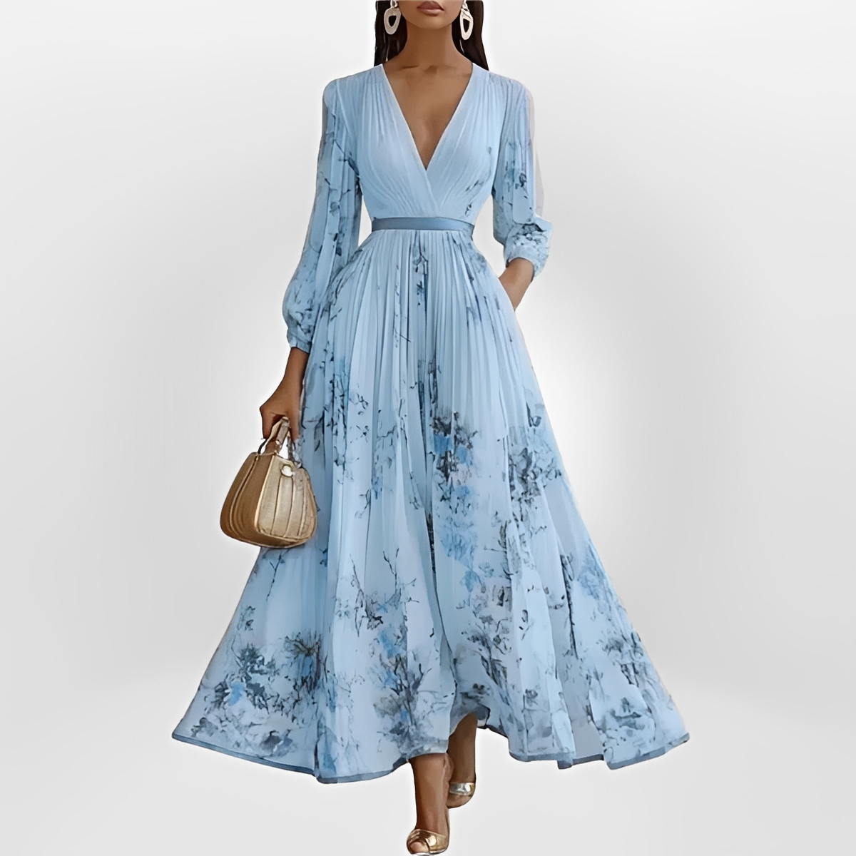 Klarise - Elegantes Kleid mit überkreuztem V-Ausschnitt