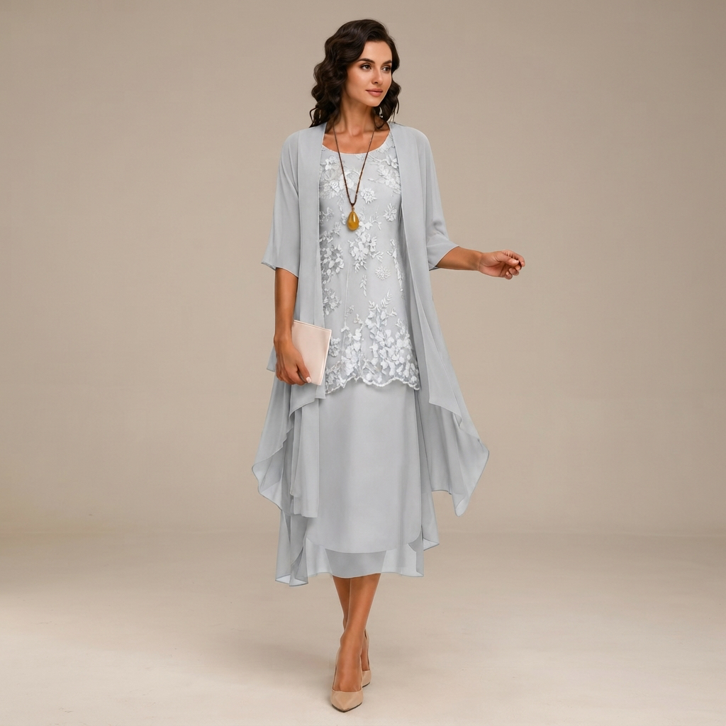 Krystal - Elegantes Zweiteiler-Midikleid