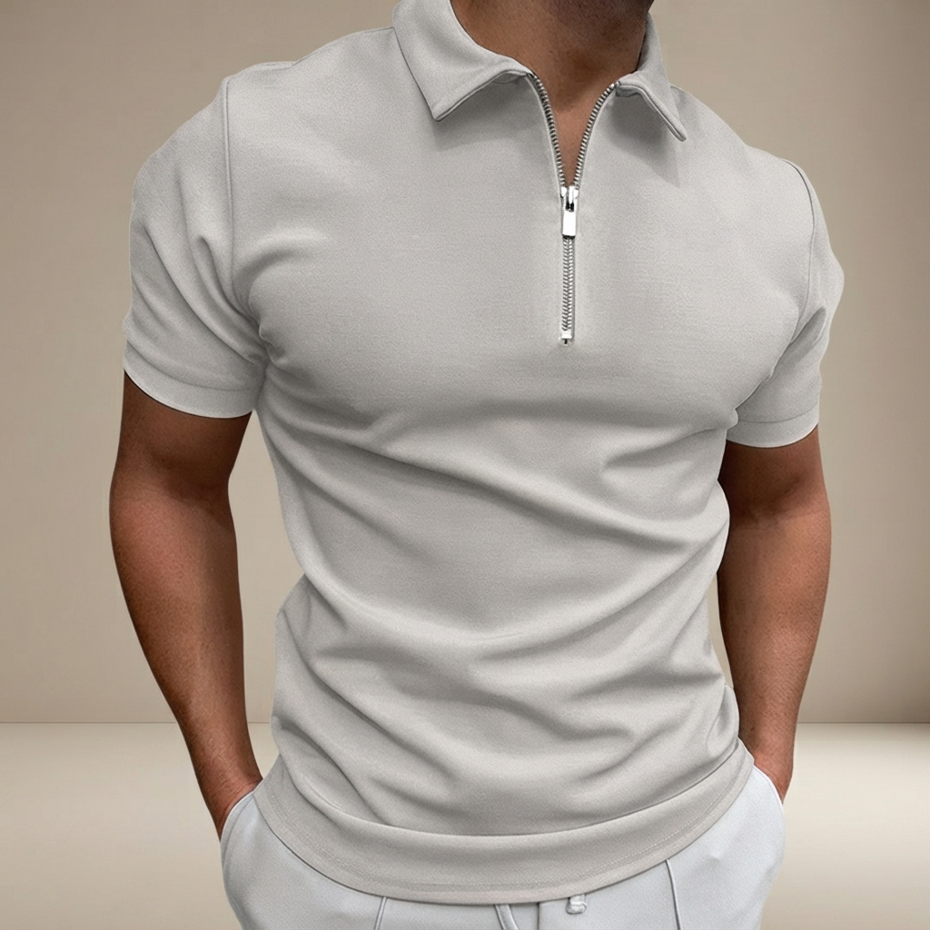 Kesean - Freizeit-Poloshirt mit halbem Reißverschluss
