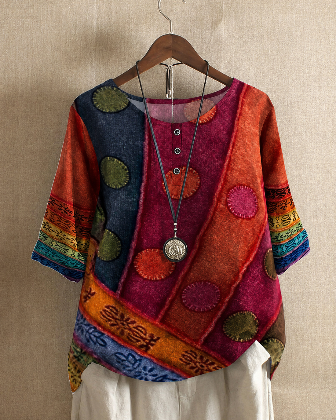 Ferlisha - Stilvolle Weite Bluse