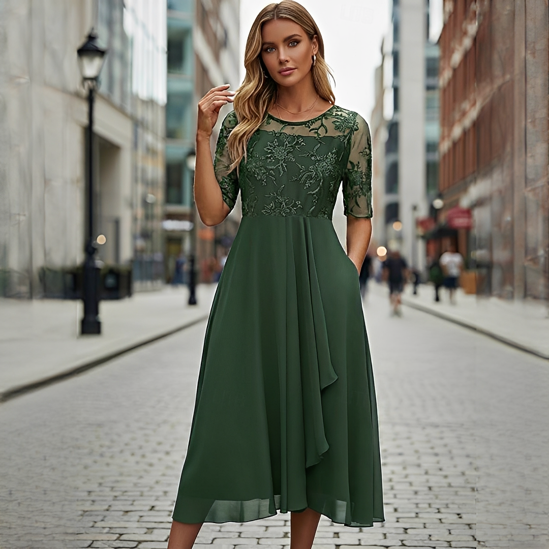 Victoria - Elegantes Sommerkleid mit Spitze