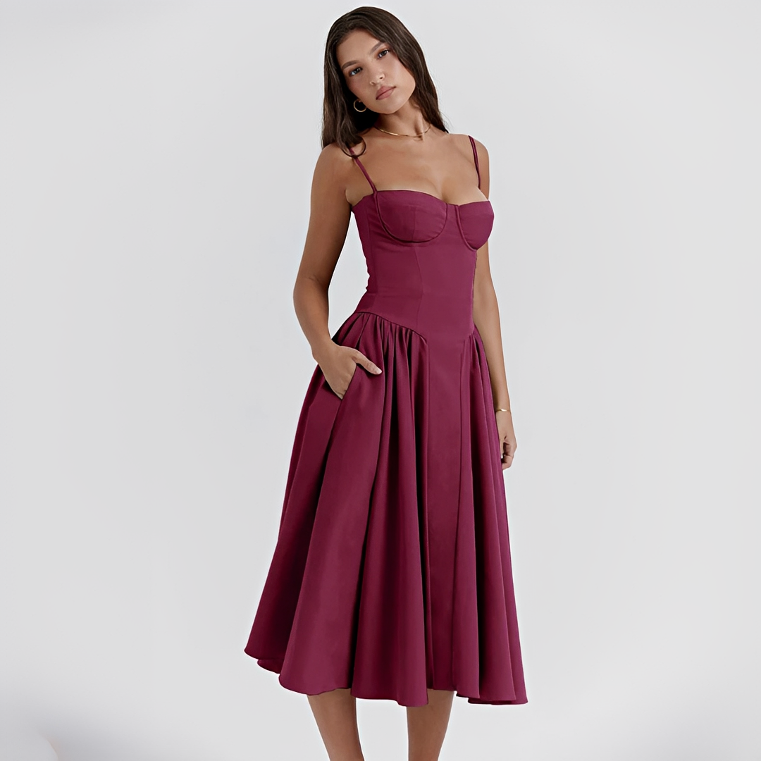 Michaela - Elegantes und stilvolles Midi-Kleid