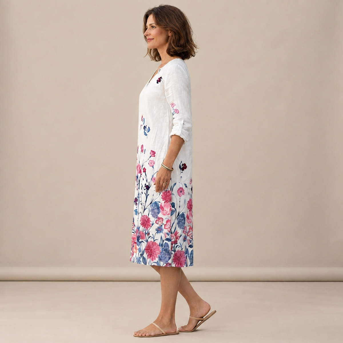 Ninna - Elegantes und vorteilhaftes Kleid mit V-Ausschnitt