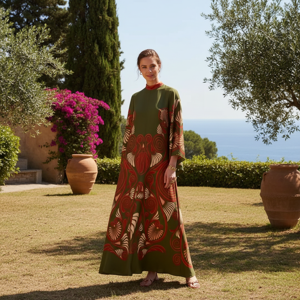 Kymbrea - Elegantes weit geschnittenes Maxi-Kleid