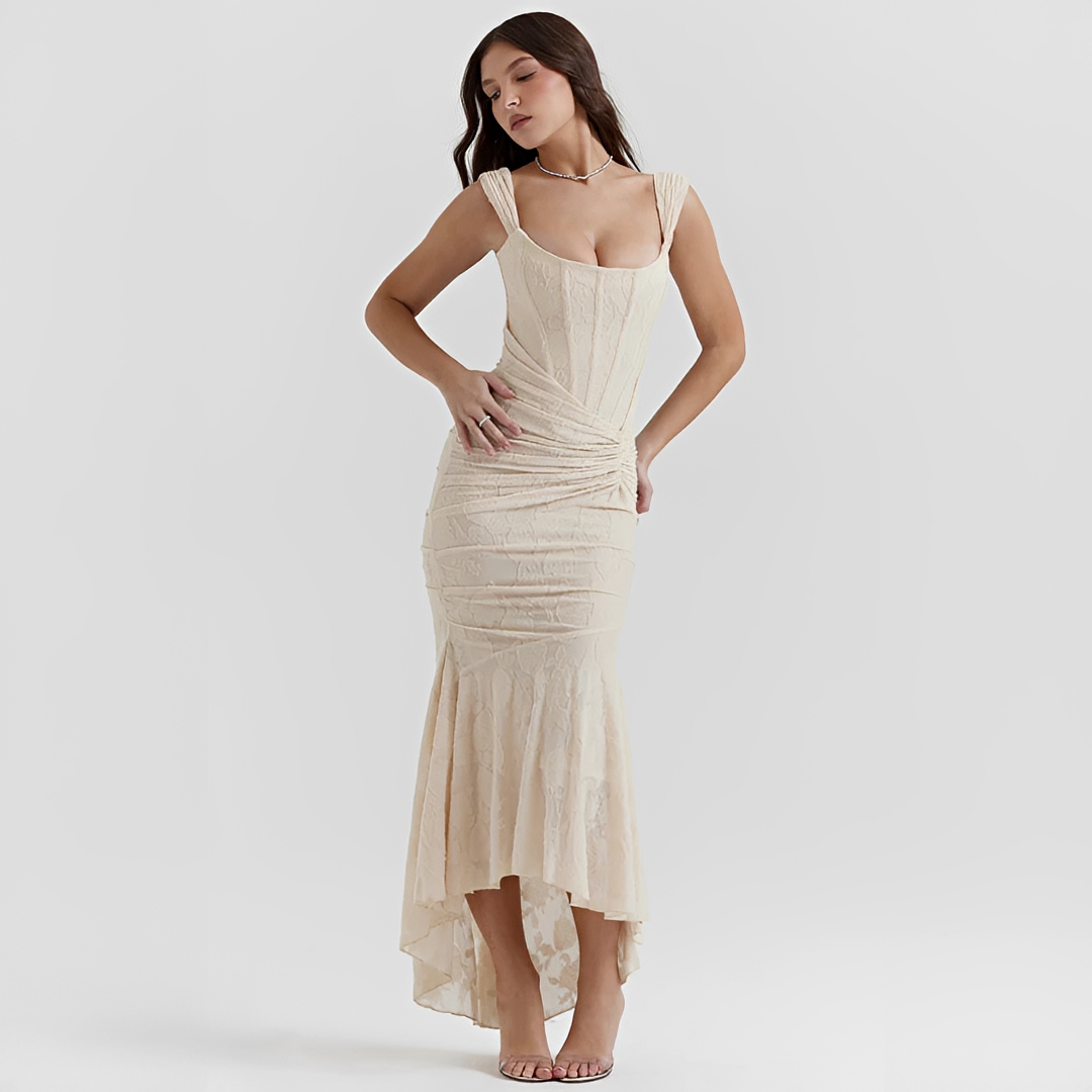 Cynthia - Elegantes Wickel-Midikleid mit Bindegürtel