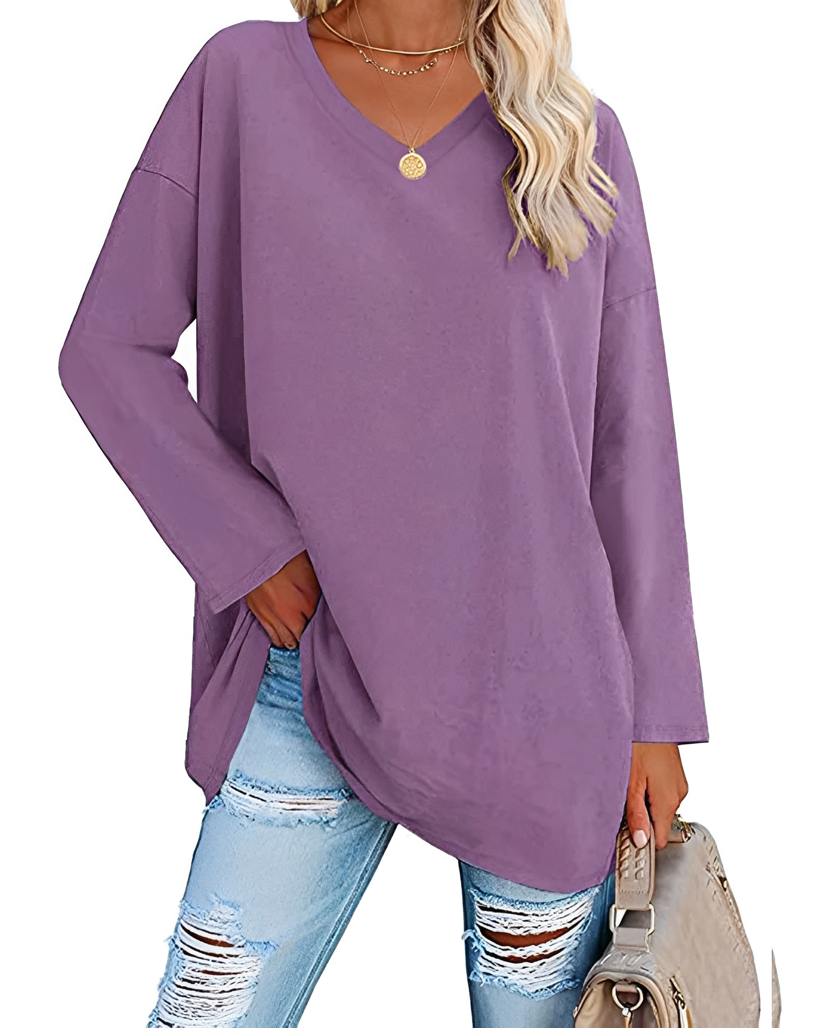 Kendra - Schickes V-Neck-Shirt mit lockerer Passform
