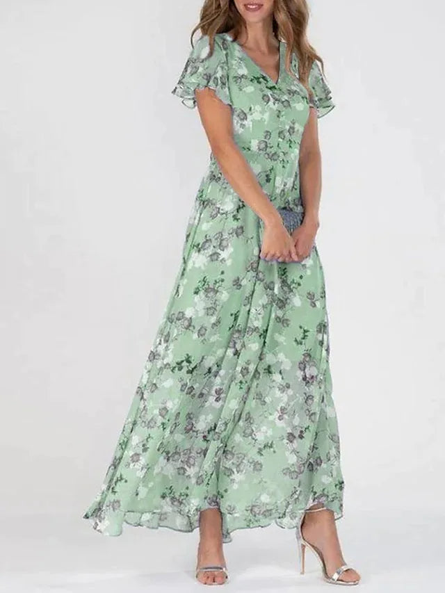 Lea- Elegantes Damen Chiffonkleid