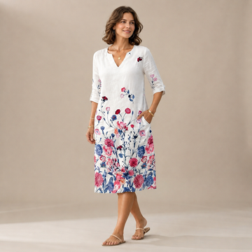 Ninna - Elegantes und vorteilhaftes Kleid mit V-Ausschnitt