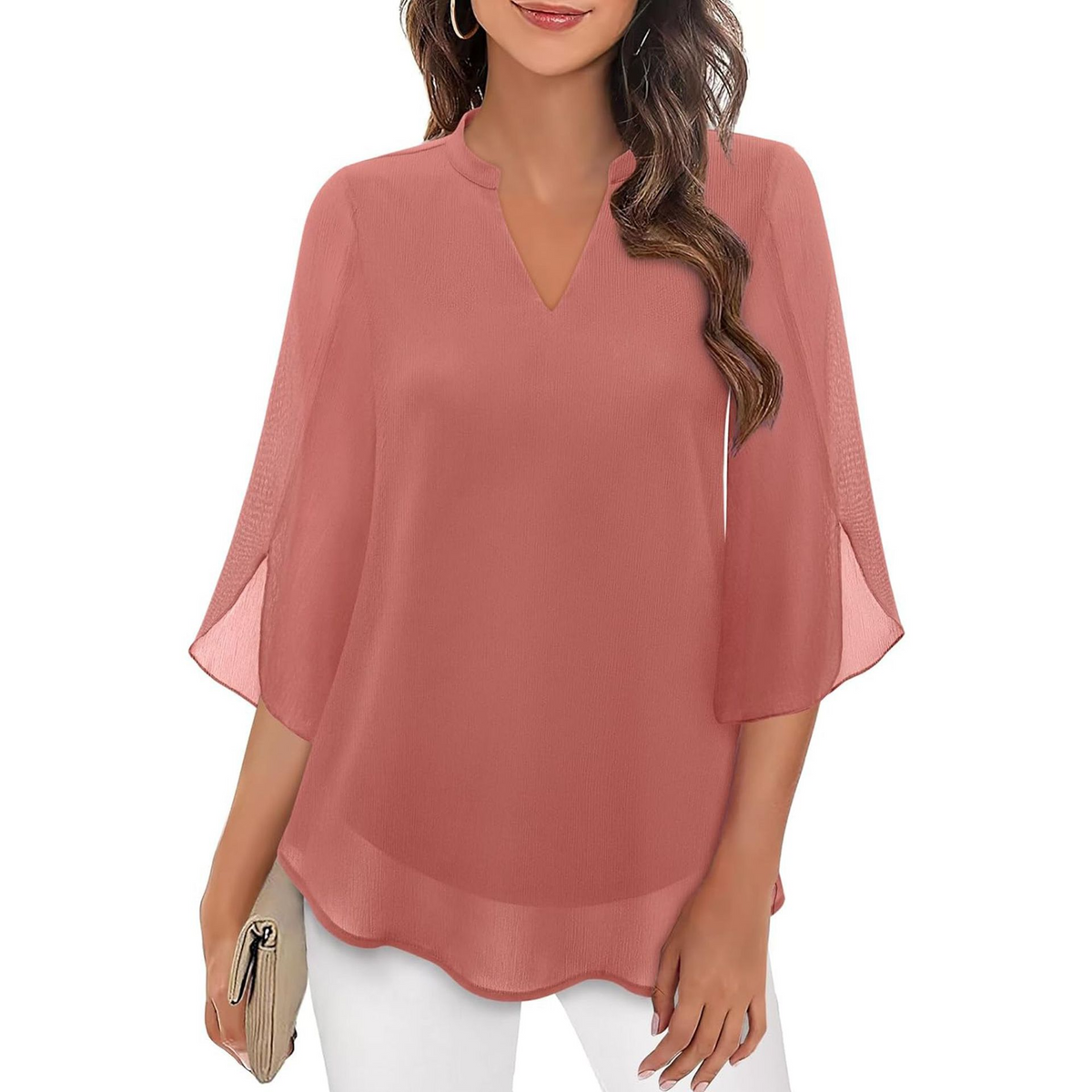 Ella - Bluse mit V-Ausschnitt