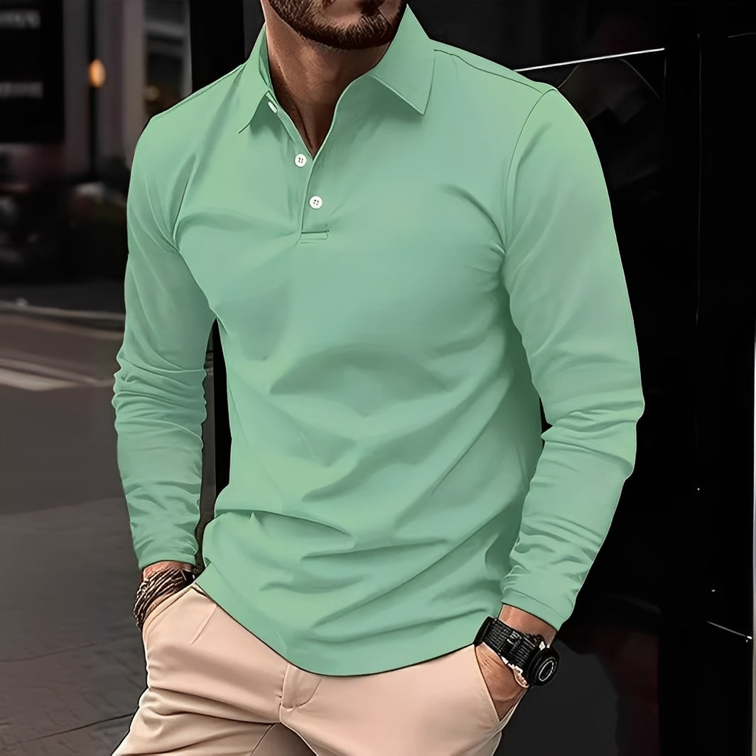 Deacon - Komfortables Langarm-Poloshirt für Herren