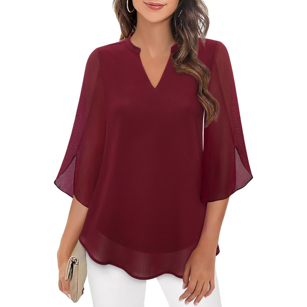 Ella - Bluse mit V-Ausschnitt