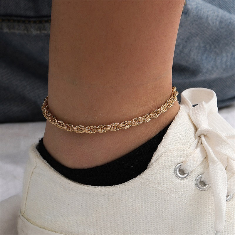 Leila - Fußkette aus Schnur