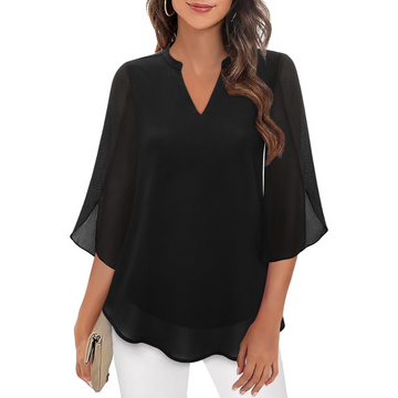 Ella - Bluse mit V-Ausschnitt