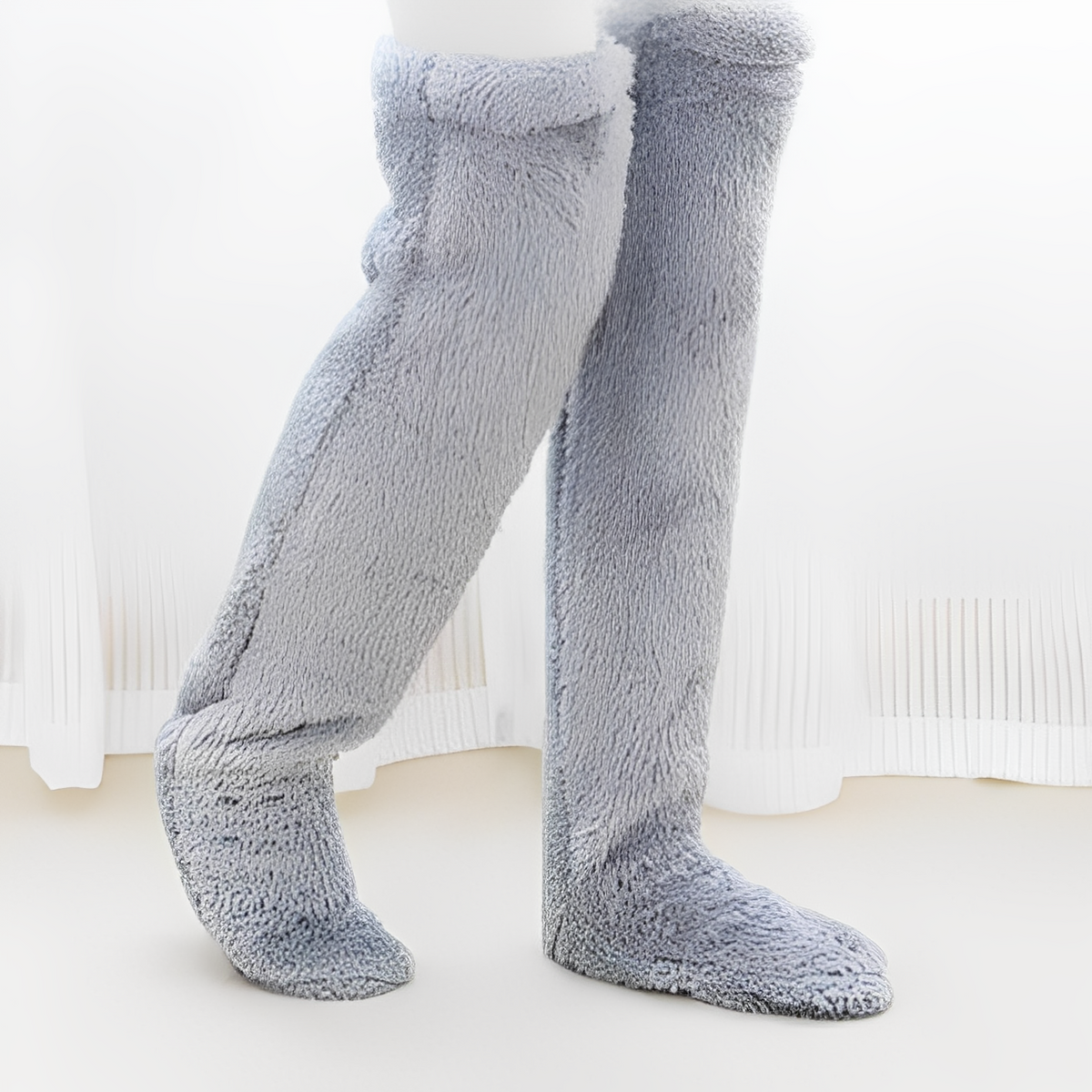 Camellia - Warme Damensocken für den Winter über das Knie