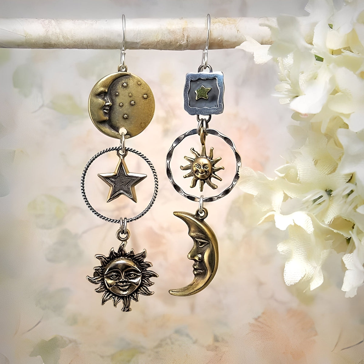 Janna – Sonne und Mond Ohrringe