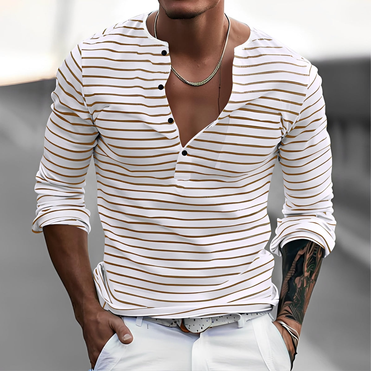 Thomson - Stilvolles Langarmshirt mit Streifen