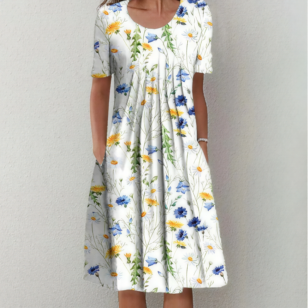 Emma - Gemustertes Damen Sommerkleid
