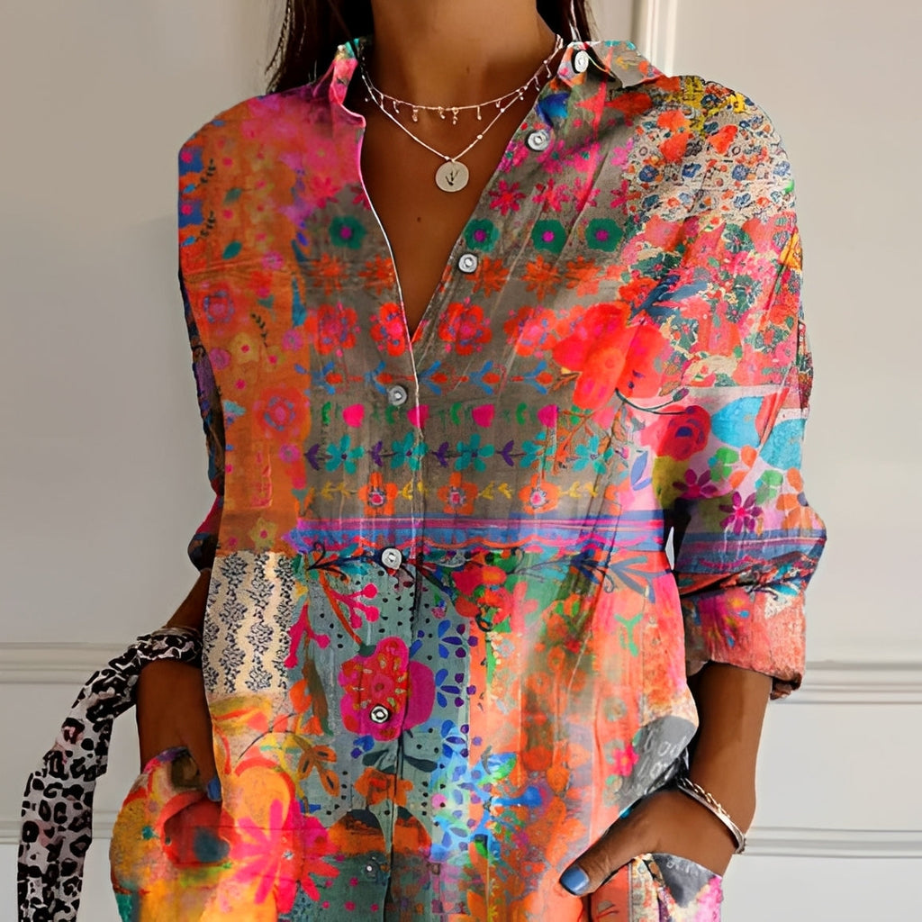 Anna - Modische Bluse mit Muster