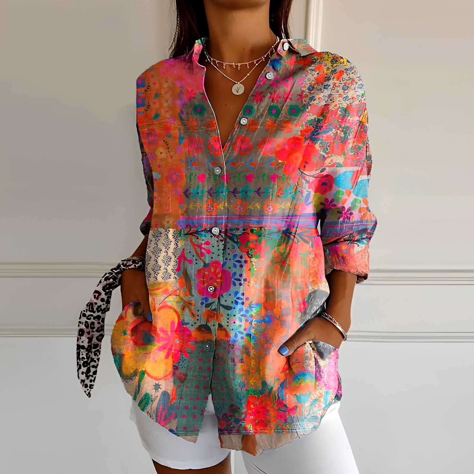 Anna - Modische Bluse mit Muster