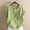 Noelle - Stilvolle Locker sitzende Bluse mit Knöpfen