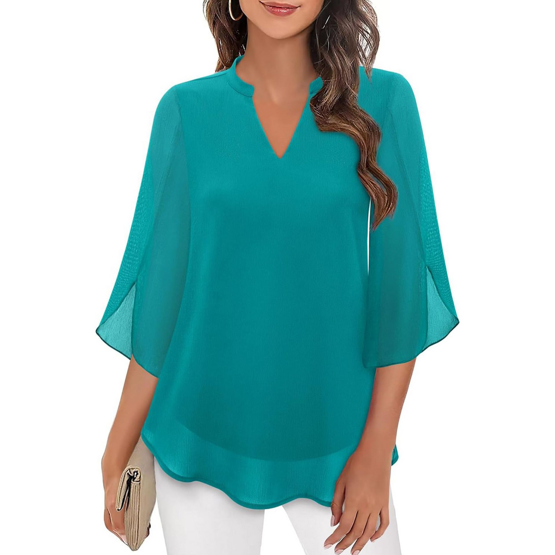 Ella - Bluse mit V-Ausschnitt