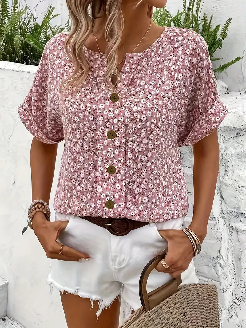 Lina - Freizeitbluse mit Blumenmuster