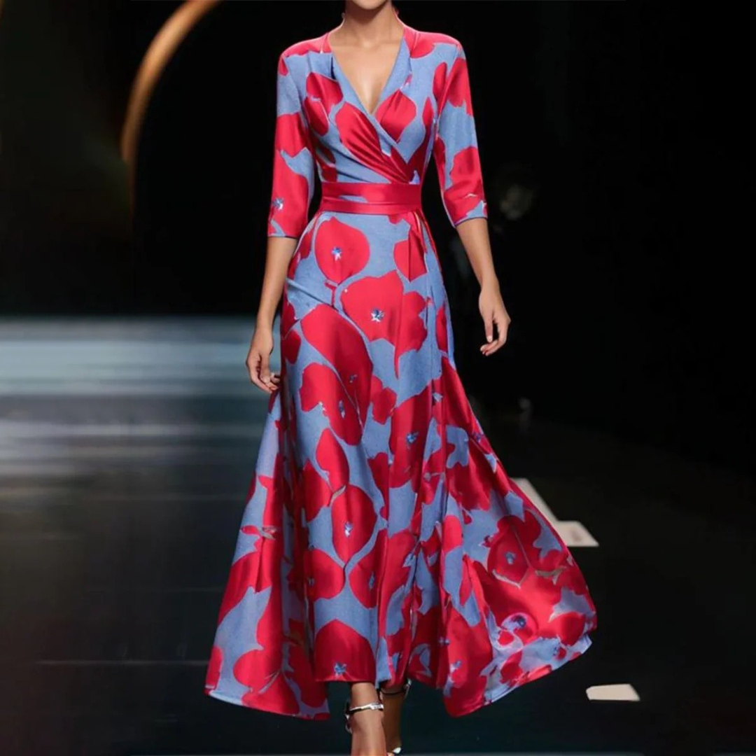 Yunie - Elegantes, fließendes Wickelkleid
