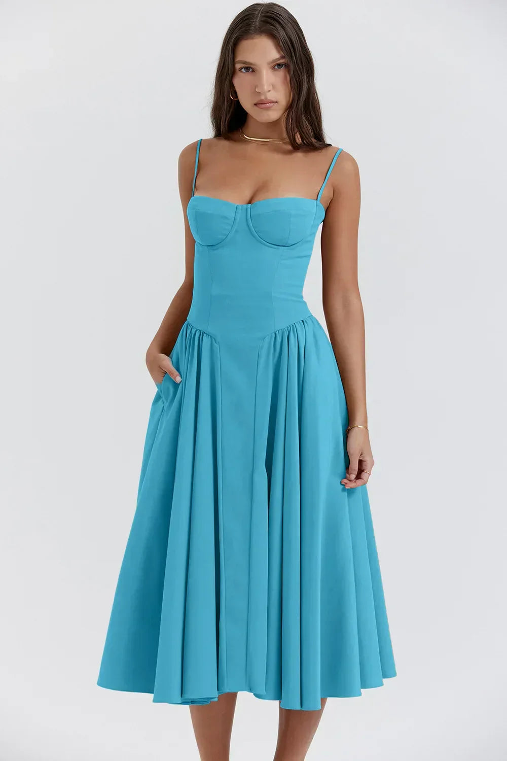 Jutte- Elegantes Damen Midikleid