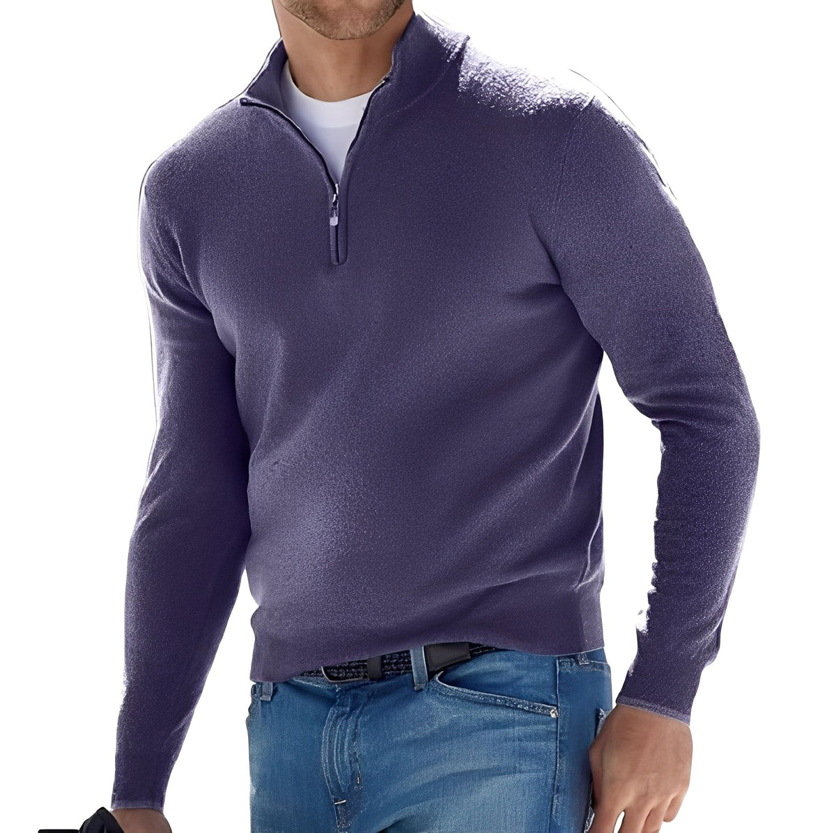 Ralph - Komfortabler Herrenpullover mit Reißverschluss