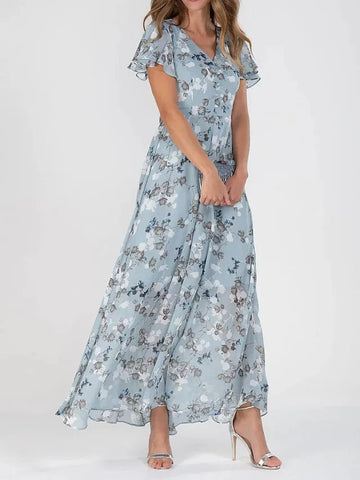 Lea- Elegantes Damen Chiffonkleid