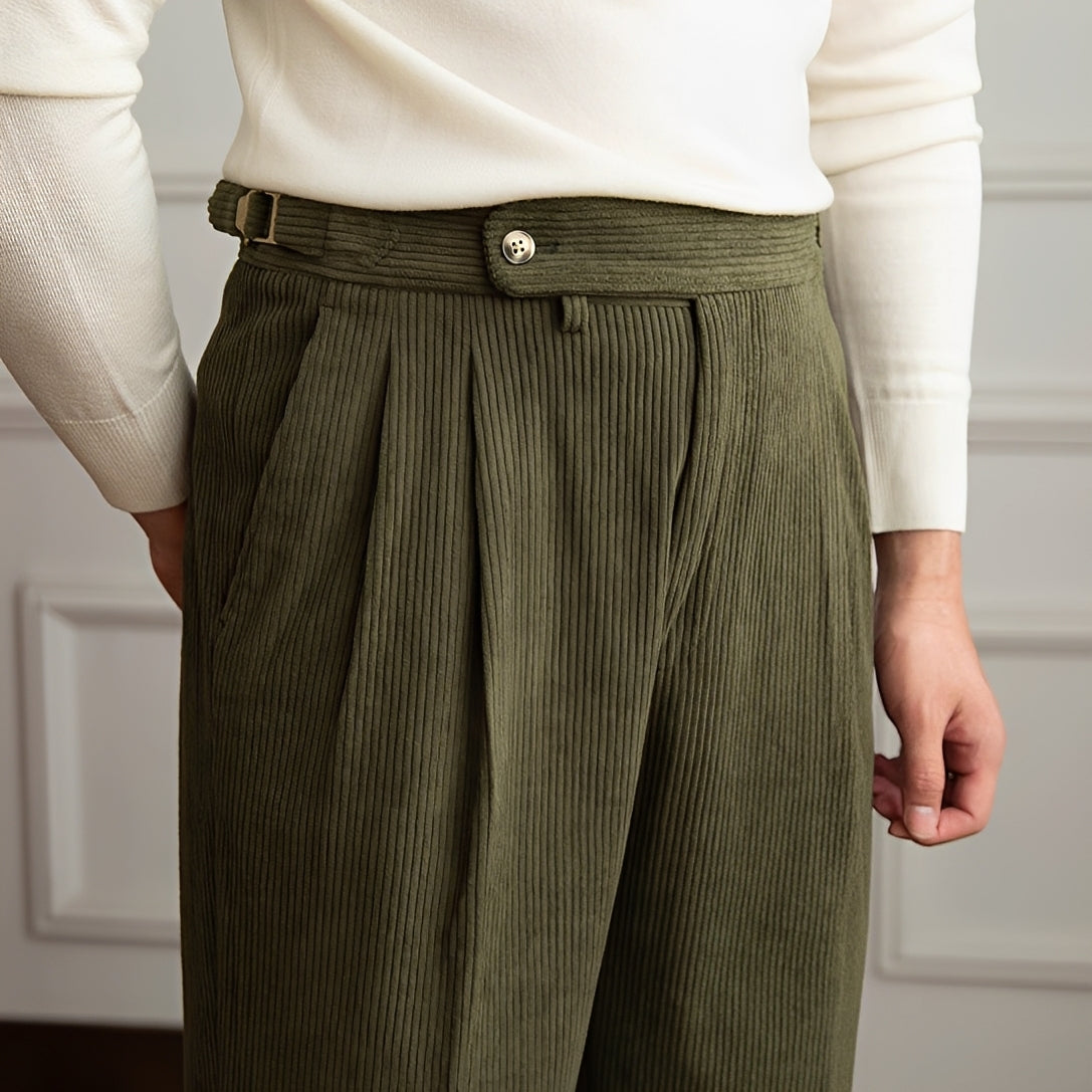 Rafael - Hoch taillierte Cord-Hosen