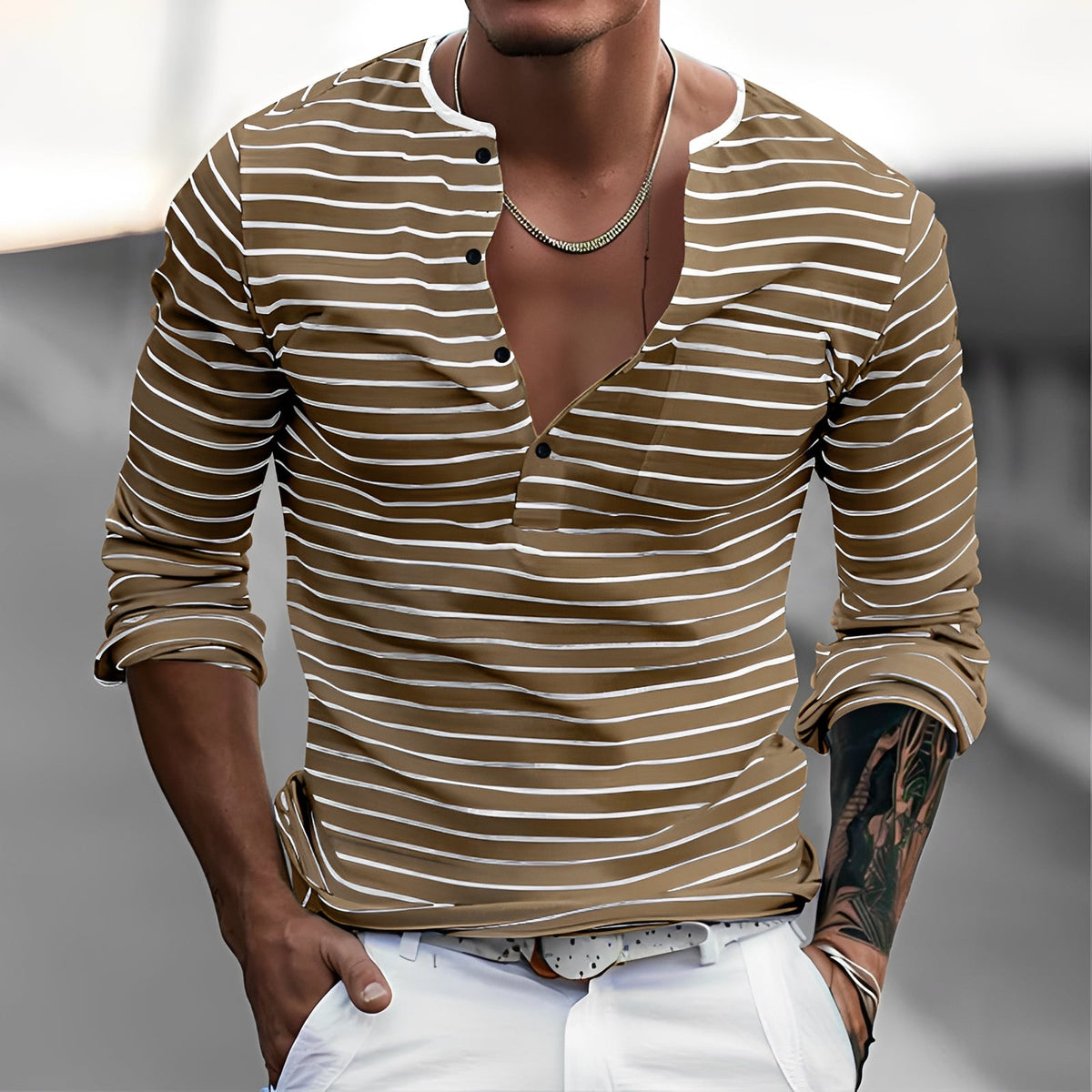 Thomson - Stilvolles Langarmshirt mit Streifen