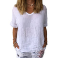 Cearra - Bluse mit V-Ausschnitt