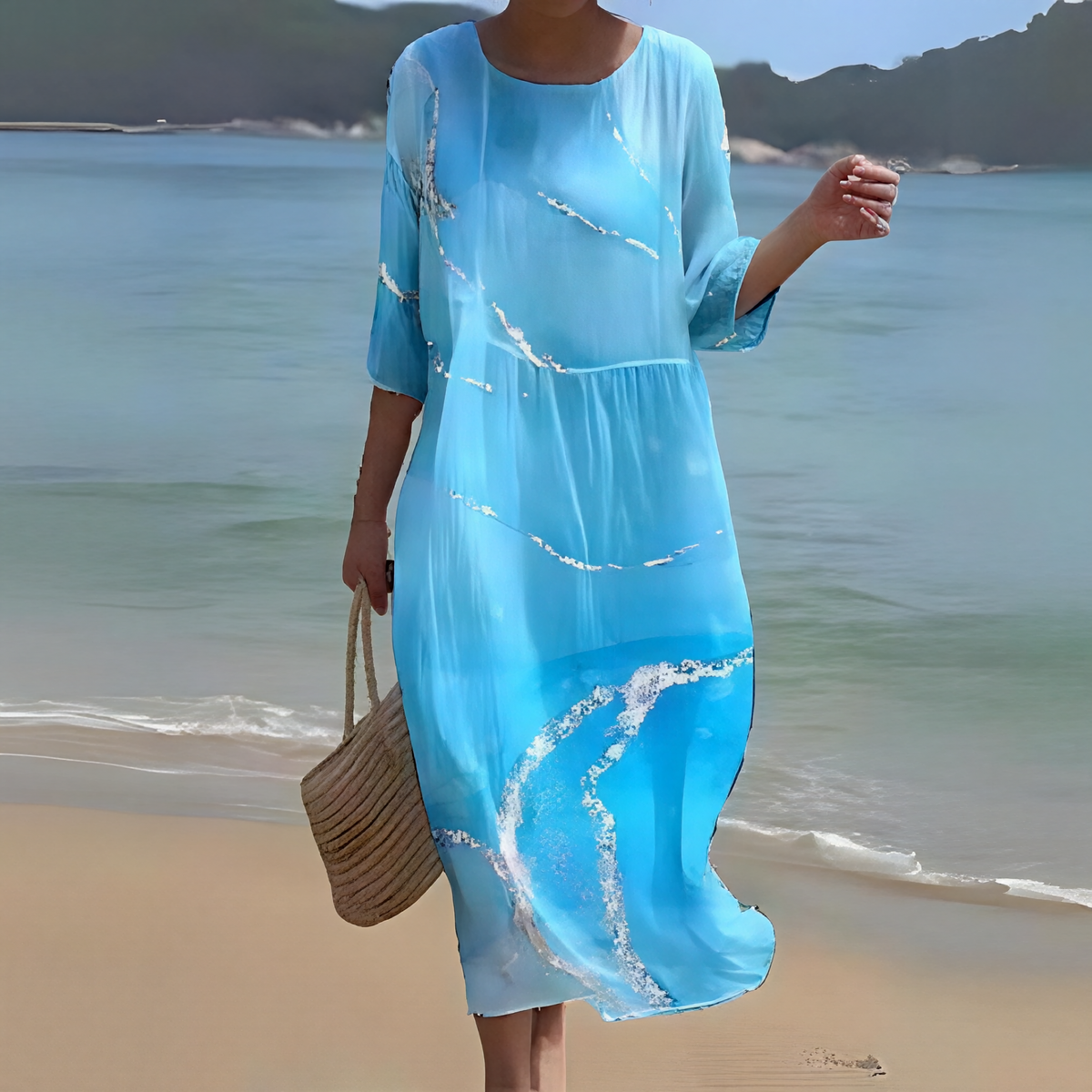 Alina- Elegantes Damen Sommerkleid mit Blumenmuster