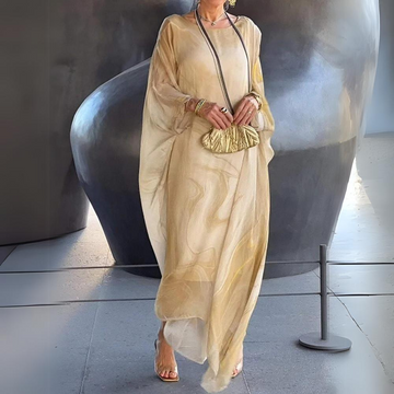 Aurorah - Elegantes Midikleid mit Rundhalsausschnitt