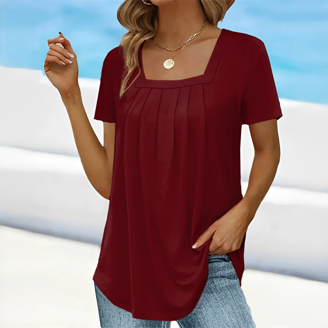 Lidania - Elegante Bluse mit Raffungen